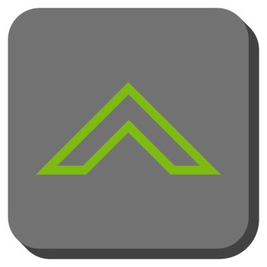 Yuvarlatılmış Kare vektör simge yukarı ok ucu