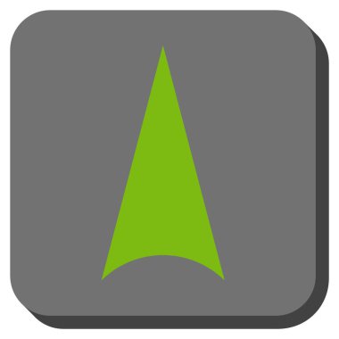 Yuvarlatılmış Kare vektör simge yukarı ok ucu