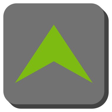 Yuvarlatılmış Kare vektör simge yukarı ok ucu