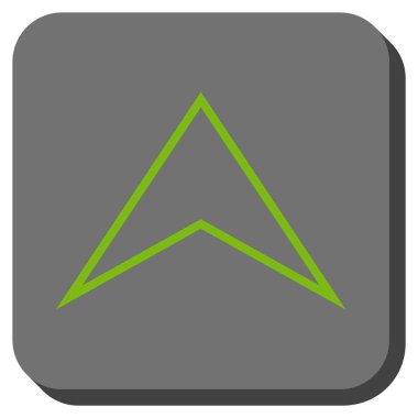 Yuvarlatılmış Kare vektör simge yukarı ok ucu