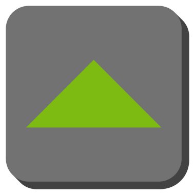 Yuvarlatılmış Kare vektör simge yukarı ok ucu