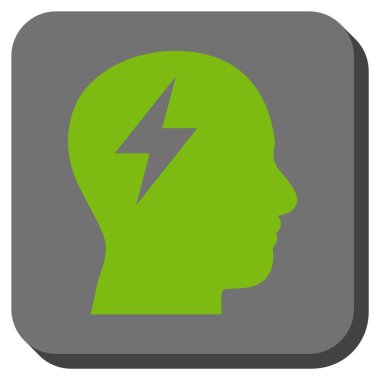 Beyin fırtınası yuvarlatılmış kare vektör simgesi