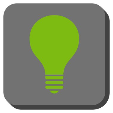 Ampul yuvarlatılmış kare vektör simgesi