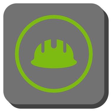 Kare vektör simgesini Oluşturucu Hardhat yuvarlak