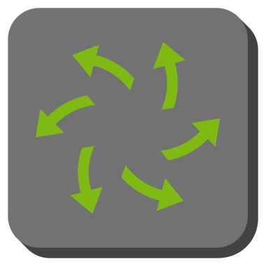 Santrifüj okları yuvarlak kare vektör simgesi