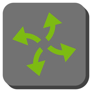 Santrifüj okları yuvarlak kare vektör simgesi