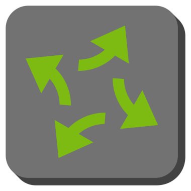 Santrifüj okları yuvarlak kare vektör simgesi