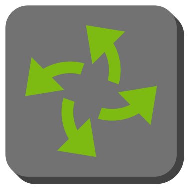 Santrifüj okları yuvarlak kare vektör simgesi