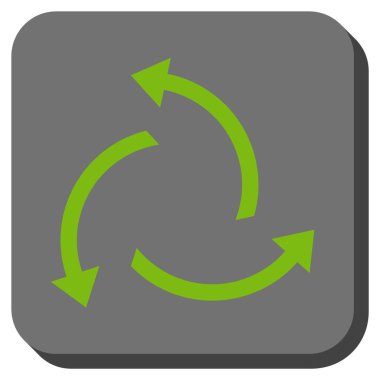 Santrifüj okları yuvarlak kare vektör simgesi