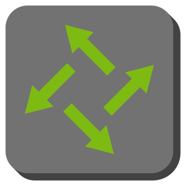 Santrifüj okları yuvarlak kare vektör simgesi