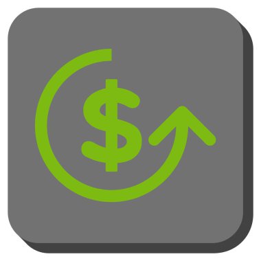 Ters ibraz yuvarlatılmış kare vektör simgesi