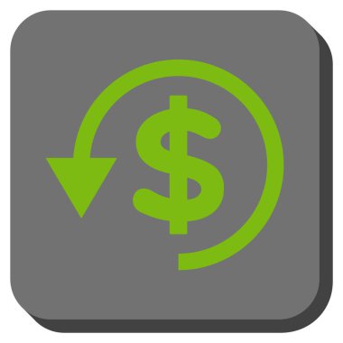 Ters ibraz yuvarlatılmış kare vektör simgesi