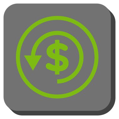 Ters ibraz yuvarlatılmış kare vektör simgesi