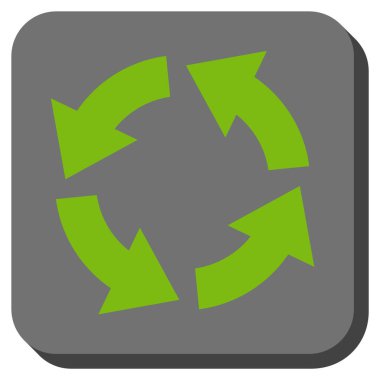 Dolaşım yuvarlatılmış kare vektör simgesi