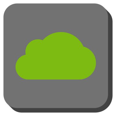 Bulut yuvarlatılmış kare vektör simgesi