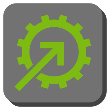 COG Tümleştirme yuvarlak kare vektör simgesi