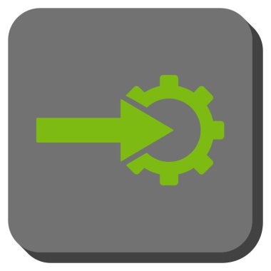 COG Tümleştirme yuvarlak kare vektör simgesi