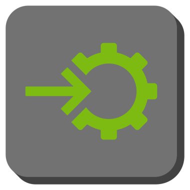 COG Tümleştirme yuvarlak kare vektör simgesi