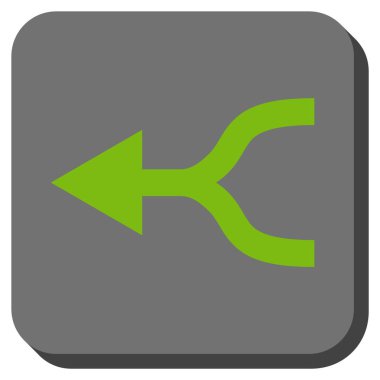 Ok sol yuvarlak kare vektör simgesi birleştirmek