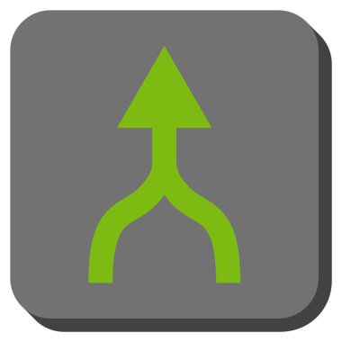 Yuvarlatılmış Kare vektör simge yukarı ok birleştirmek