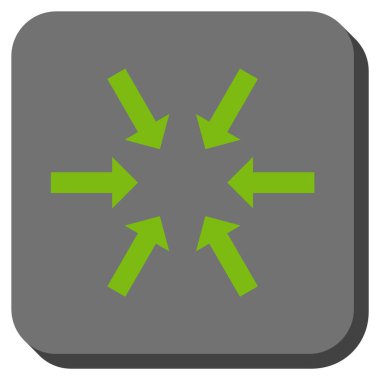 Kompakt okları yuvarlak kare vektör simgesi