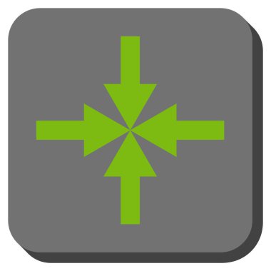 Oklar yuvarlatılmış kare vektör simge sıkıştırmak