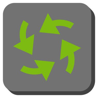 Siklon okları yuvarlak kare vektör simgesi