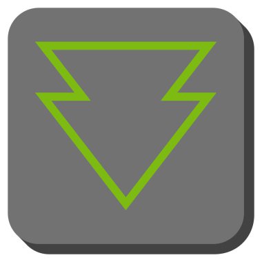 Yuvarlatılmış Kare vektör simgesi aşağı yön