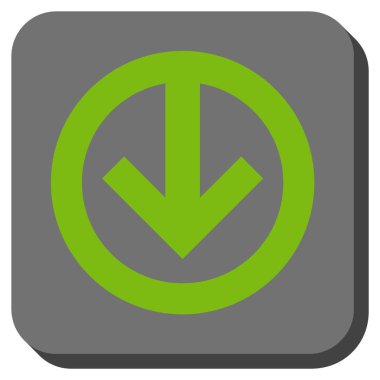 Yuvarlatılmış Kare vektör simgesi aşağı yön