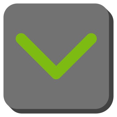 Yuvarlatılmış Kare vektör simgesi aşağı yön