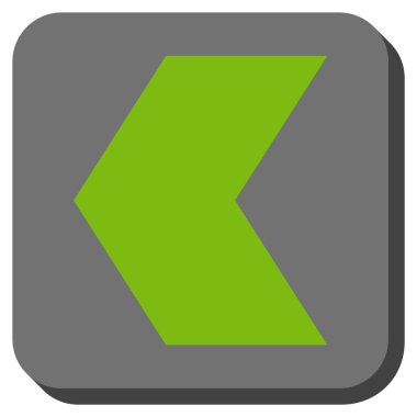 Yön sol yuvarlak kare vektör simgesi