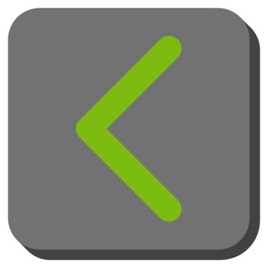 Yön sol yuvarlak kare vektör simgesi