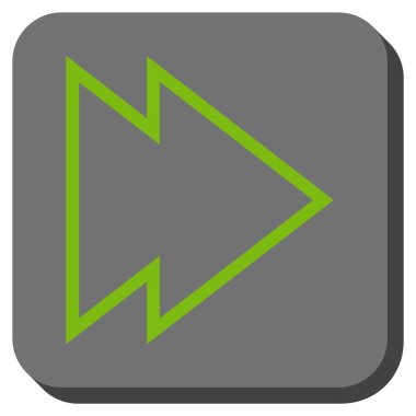 Yön sağ yuvarlak kare vektör simgesi