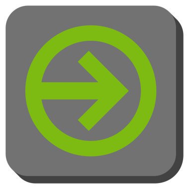 Yön sağ yuvarlak kare vektör simgesi