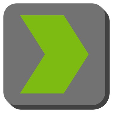 Yön sağ yuvarlak kare vektör simgesi