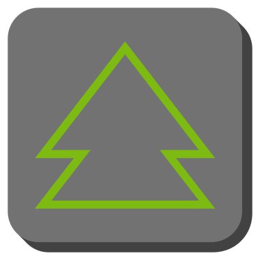 Yön yukarı yuvarlak kare vektör simgesi