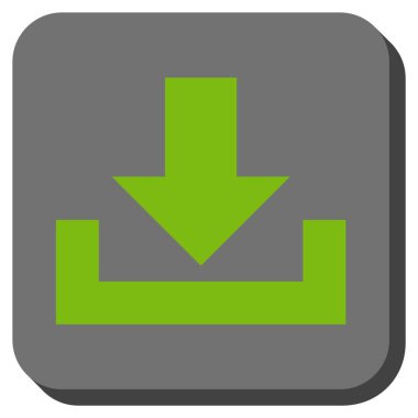 Yüklemeler yuvarlak kare vektör simgesi