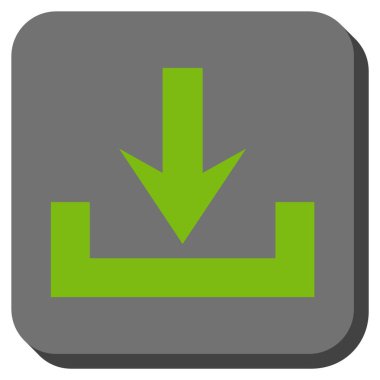 Yüklemeler yuvarlak kare vektör simgesi