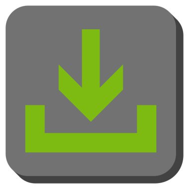 Yüklemeler yuvarlak kare vektör simgesi