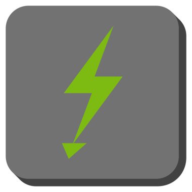 Elektrik Strike yuvarlak kare vektör simgesi