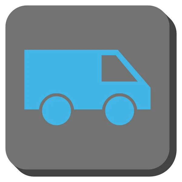 Van Rounded Square Vector Icon — Stock Vector