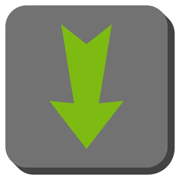 Pijl-omlaag afgeronde vierkante Vector Icon — Stockvector