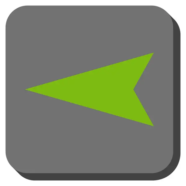 Icône vectorielle carrée arrondie à gauche de flèche — Image vectorielle