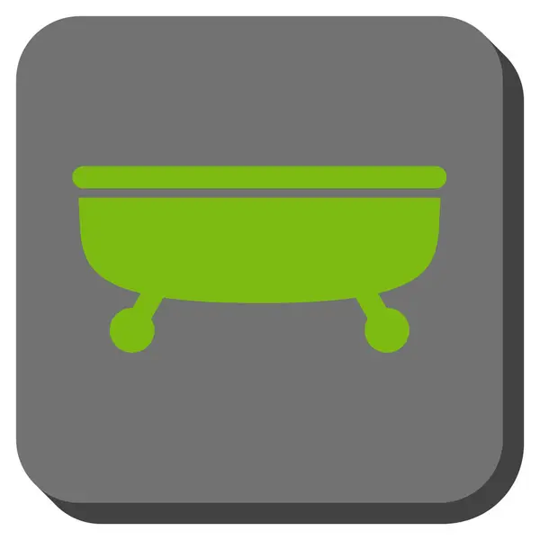 Abgerundetes quadratisches Vektorsymbol in der Badewanne — Stockvektor