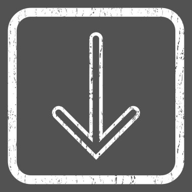 Simge lastik damgası aşağı ok