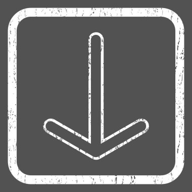 Simge lastik damgası aşağı ok