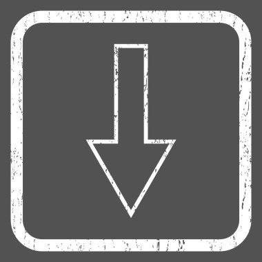 Simge lastik damgası aşağı ok