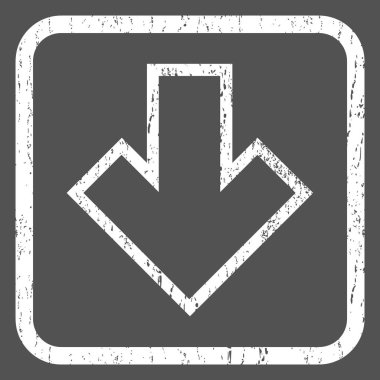 Simge lastik damgası aşağı ok