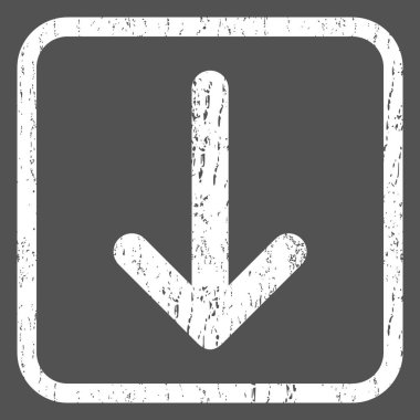 Simge lastik damgası aşağı ok