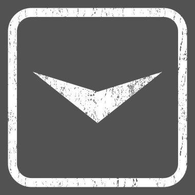 Simge lastik damgası aşağı ok ucu